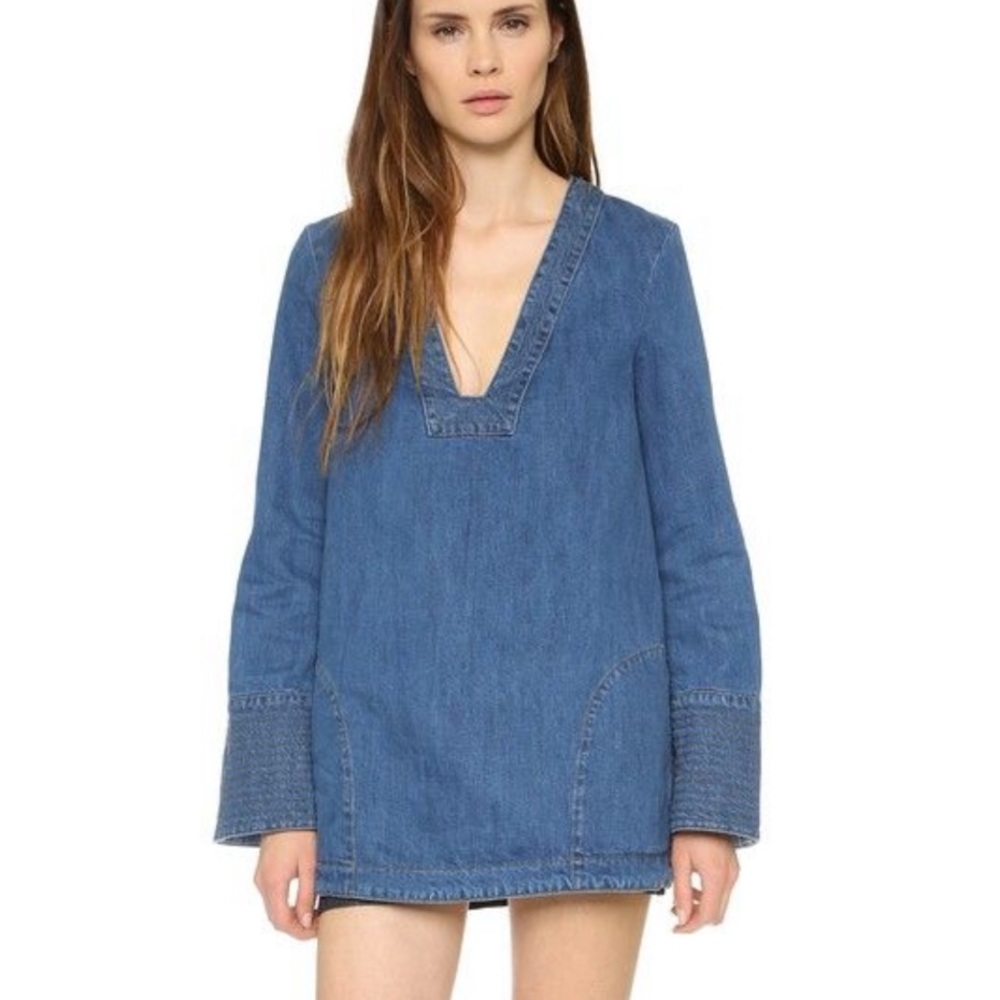 Free People Dreaming of denim tunic dress